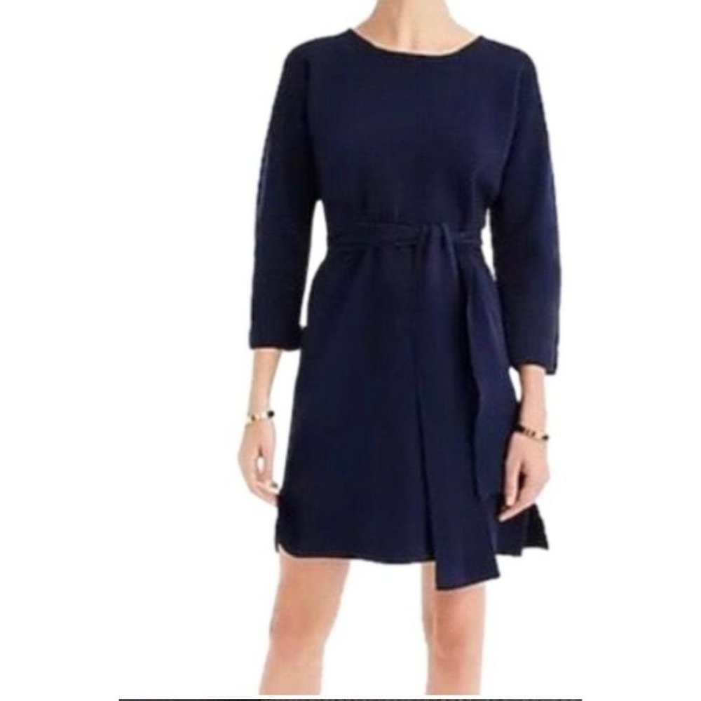 J. Crew womens Navy Blue dress size Medium Minimalist career Quiet Luxury